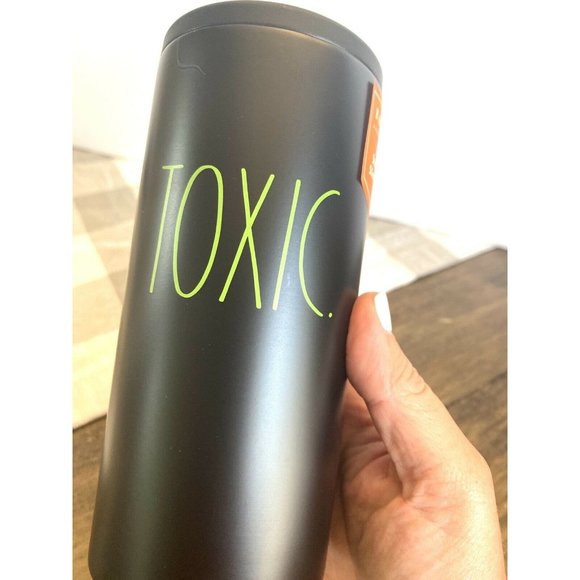 Rae Dunn New Halloween “Toxic” Black/Green Insulat - Picture 4 of 6